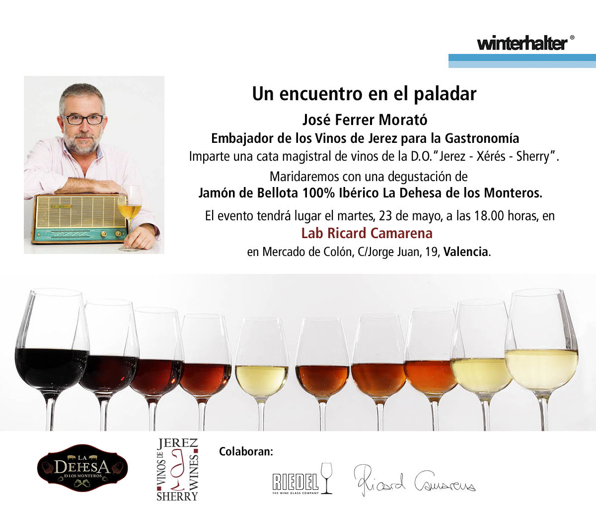 Winterhalter organiza dos nuevos “Encuentros en el paladar” en Lab Ricard Camarena y junto a Gastroequipa en Venta de Posa